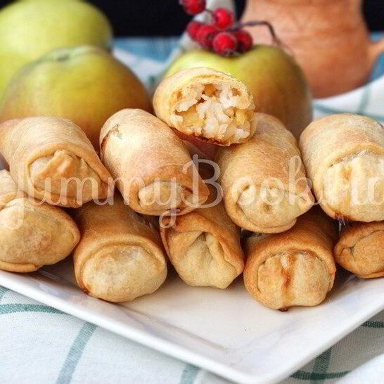 Рецепт постные хрустящие рулетики с начинкой