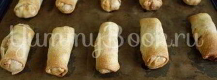 постные хрустящие рулетики с начинкой. Шаг 10