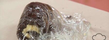 рулет баунти и чай с фруктами. Шаг 4