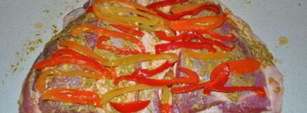 рулет из брюшины со сладким перцем. Шаг 6