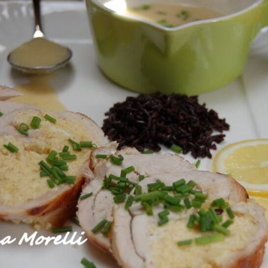 Рецепт рулет из индейки с рикоттой под соусом сабайон