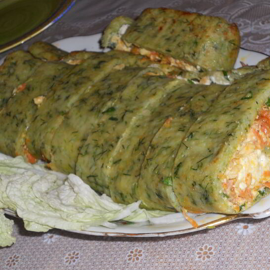 Рецепт рулет из кабачков