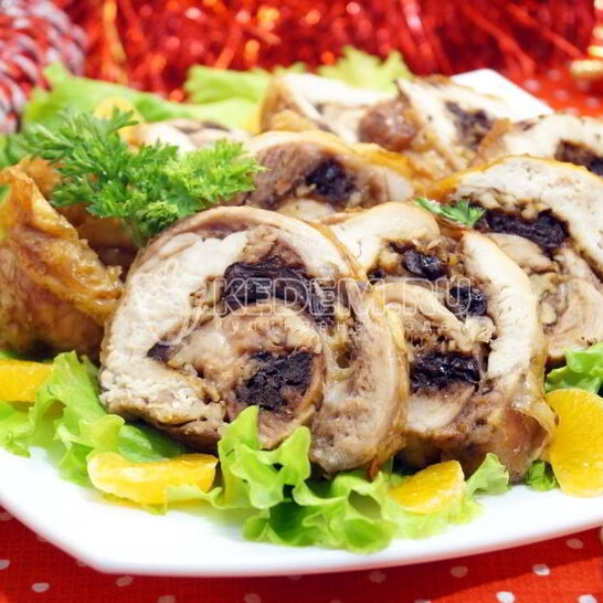 Рецепт рулет из курицы с черносливом