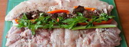 рулет из курицы с печенью. Шаг 5