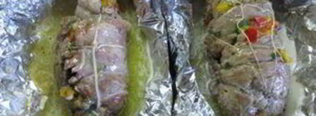 рулет из телятины с перцем и зеленью. Шаг 5