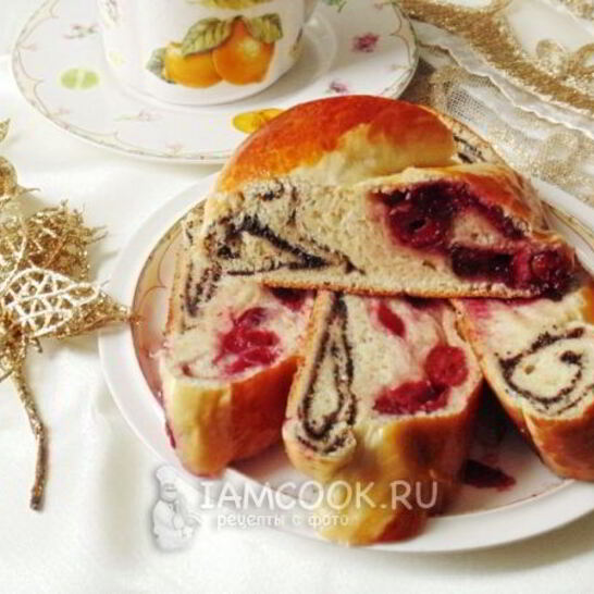 Рецепт рулет с маком и вишней