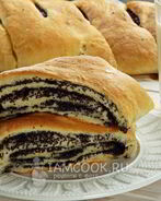 Рулет с маком из дрожжевого теста