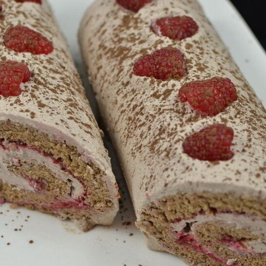 Рецепт рулет с малиной