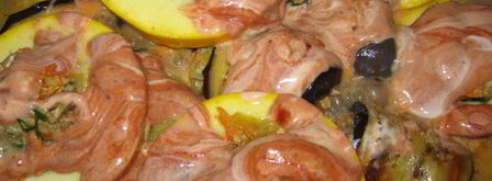 рулетики из баклажанов с отварной телятиной. Шаг 9