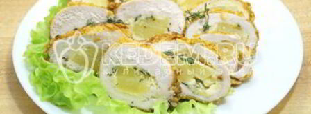 рулетики из куриного филе с начинкой. Шаг 10