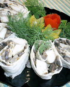 Рулетики из лаваша с грибами и имбирной курочкой