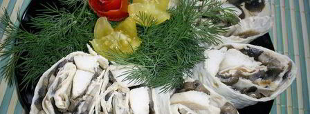 рулетики из лаваша с грибами и имбирной курочкой. Шаг 6