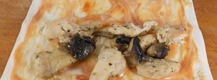 рулеты из лаваша с курицей, грибами и сыром в микроволновке. Шаг 4