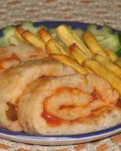 Рыбный рулет в пароварке