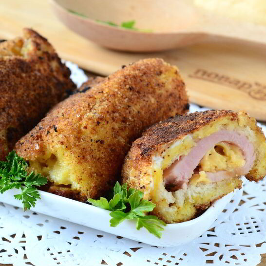 Рецепт сытные рулетики из хлеба