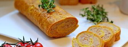 тыквенный рулет с мясным фаршем. Шаг 13