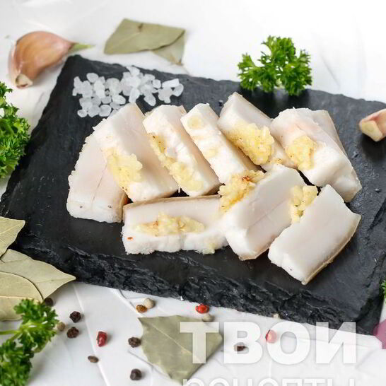 Рецепт сало с чесноком