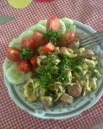 Сосиски с яйцом