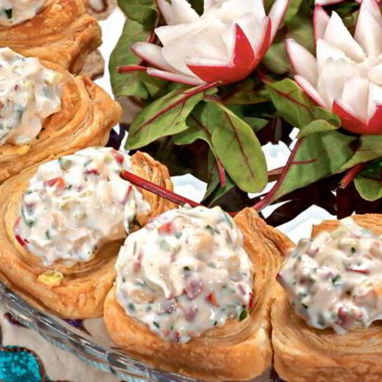 Рецепт кольцо из тарталеток с овощами