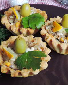 Тарталетки с грибами