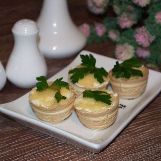 Рецепт тарталетки с икрой и сливочным сыром