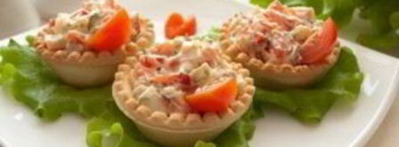 тарталетки с икрой трески. Шаг 4