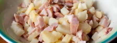 тарталетки с копченой курицей и картофелем. Шаг 6