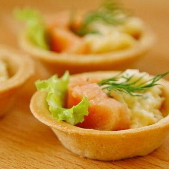 Рецепт тарталетки с копченой рыбой