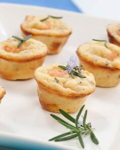 Тарталетки с креветками и цукини