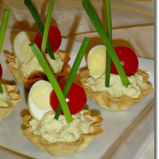 Рецепт тарталетки с куриным муссом