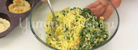 тарталетки с лососем и шпинатом. Шаг 3