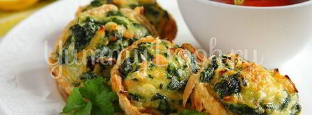 тарталетки с лососем и шпинатом. Шаг 5