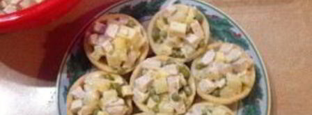 тарталетки с начинкой из курицы с ананасом. Шаг 6