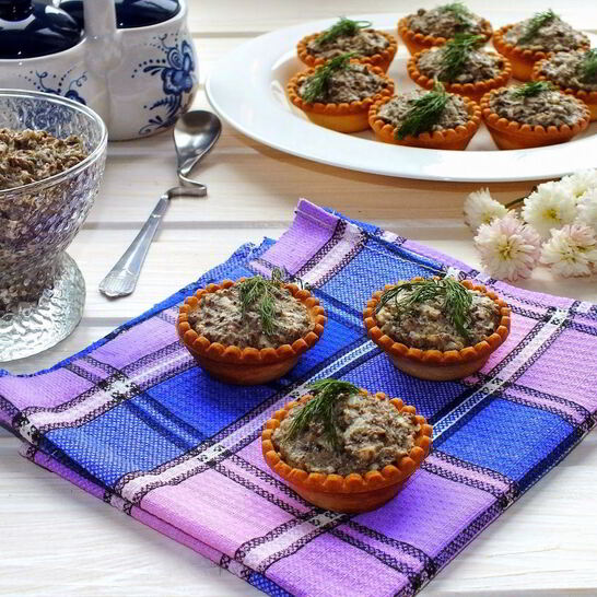 Рецепт тарталетки с паштетом