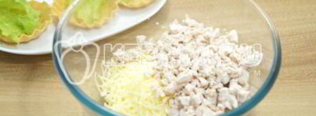 тарталетки с салатом мандариновый рай. Шаг 3