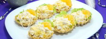 тарталетки с салатом мандариновый рай. Шаг 7