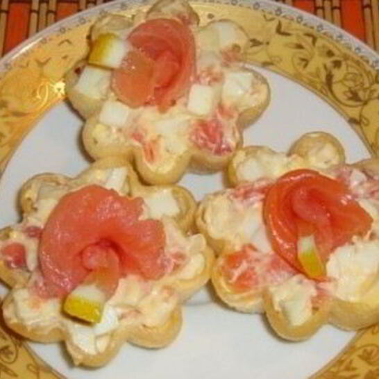 Рецепт тарталетки с семгой