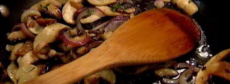 тарталетки с шампиньонами, спаржей и сладким перцем. Шаг 5