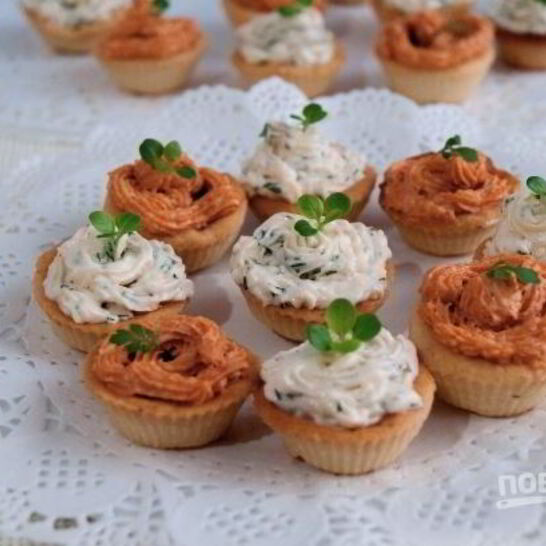 Рецепт тарталетки с сыром и зеленью