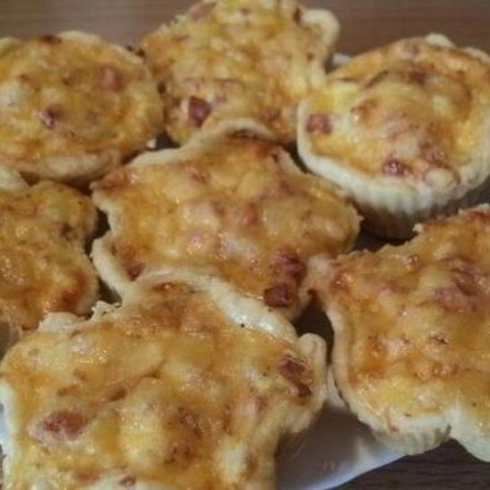 Рецепт тарталетки с ветчиной и сыром