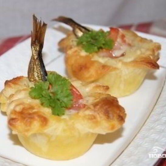 Рецепт тарталетки со шпротами