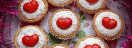 закуска в тарталетках с несладкой начинкой для влюбленных. Шаг 6