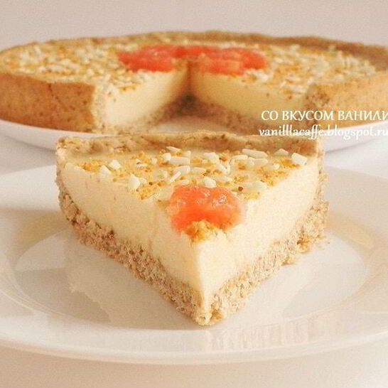 Рецепт миндальный тарт с грейпфрутовым кремом, белым шоколадом и маскарпоне