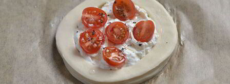 мини тарты с фетой и черри. Шаг 8