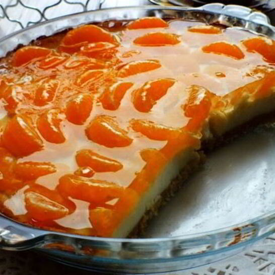 Рецепт нежный тарт с мандаринами