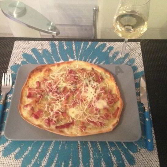 Рецепт тарт фламбе с беконом