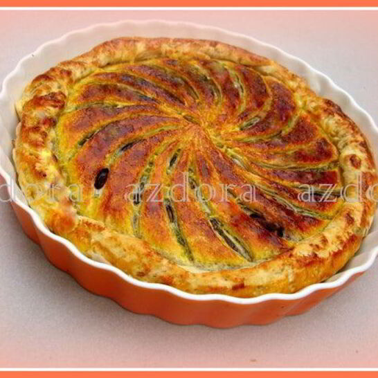 Рецепт тарт с домашним марципаном из миндаля и грецких орехов