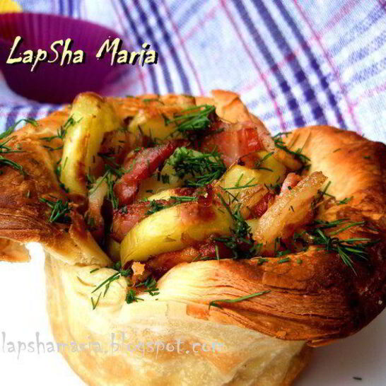 Рецепт тарт с картофелем и беконом