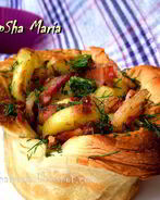 Тарт с картофелем и беконом