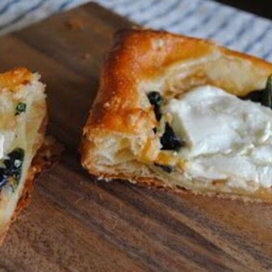 Рецепт тарт с козьим сыром и шпинатом